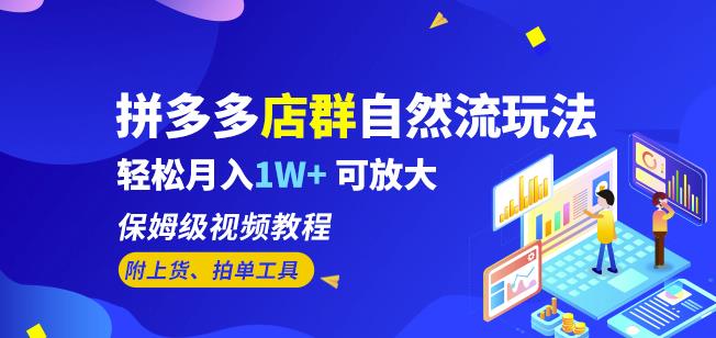 拼多多店群自然流玩法，轻松月入1W+保姆级视频教程（附上货、拍单工具） - 首创网