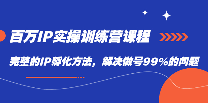 （7354期）百万IP实战训练营课程，完整的IP孵化方法，解决做号99%的问题 - 首创网