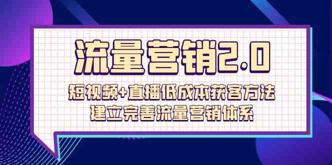 （10114期）流量-营销2.0：短视频+直播低成本获客方法，建立完善流量营销体系（72节） - 首创网