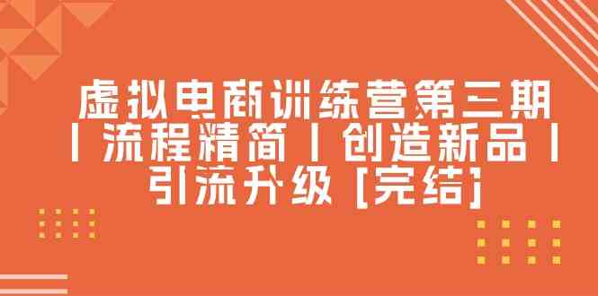 虚拟电商训练营第三期丨流程精简丨创造新品丨引流升级 [完结] - 首创网