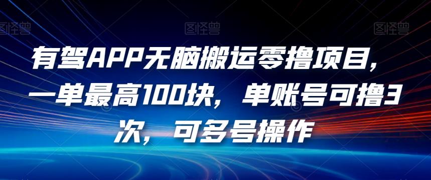 有驾APP无脑搬运零撸项目，一单最高100块，单账号可撸3次，可多号操作【揭秘】 - 首创网