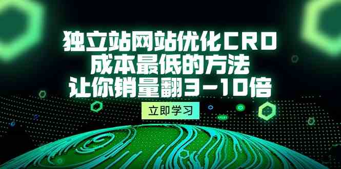 （10173期）独立站网站优化CRO，成本最低的方法，让你销量翻3-10倍（5节课） - 首创网