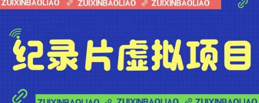 价值1280的蓝海纪录片虚拟项目，保姆级教学，轻松日入600+【揭秘】 - 首创网