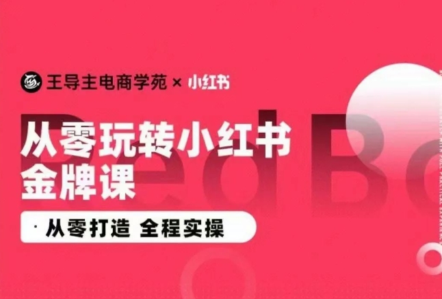 王导主·小红书电商运营实操课，​从零打造  全程实操 - 首创网