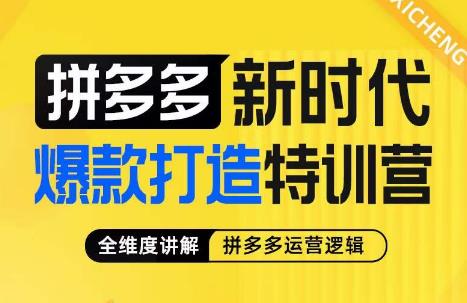 玺承·拼多多新时代爆款打造特训营，全维度讲解拼多多运营逻辑 - 首创网