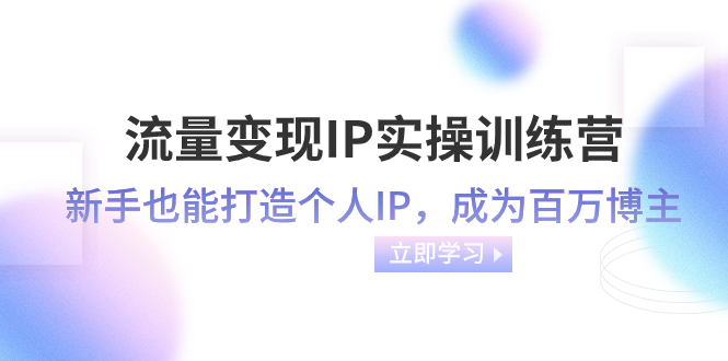 （8134期）流量变现-IP实操训练营：新手也能打造个人IP，成为百万 博主（46节课） - 首创网