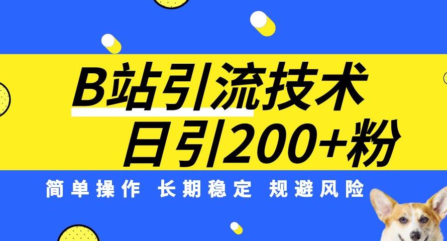 B站引流技术：每天引流200精准粉，简单操作，长期稳定，规避风险 - 首创网