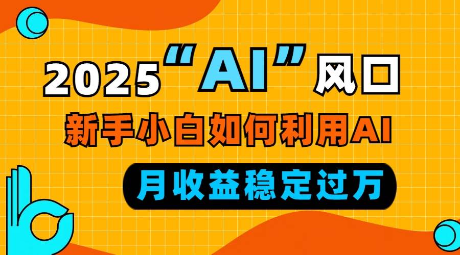 （13821期）2025“ AI ”风口，新手小白如何利用ai，每月收益稳定过万 - 首创网