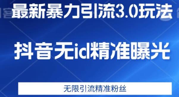 最新暴力引流3.0版本，抖音无id暴力引流各行业精准用户 - 首创网