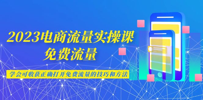 （6880期）2023电商流量实操课-免费流量，学会可收获正确打开免费流量的技巧和方法 - 首创网