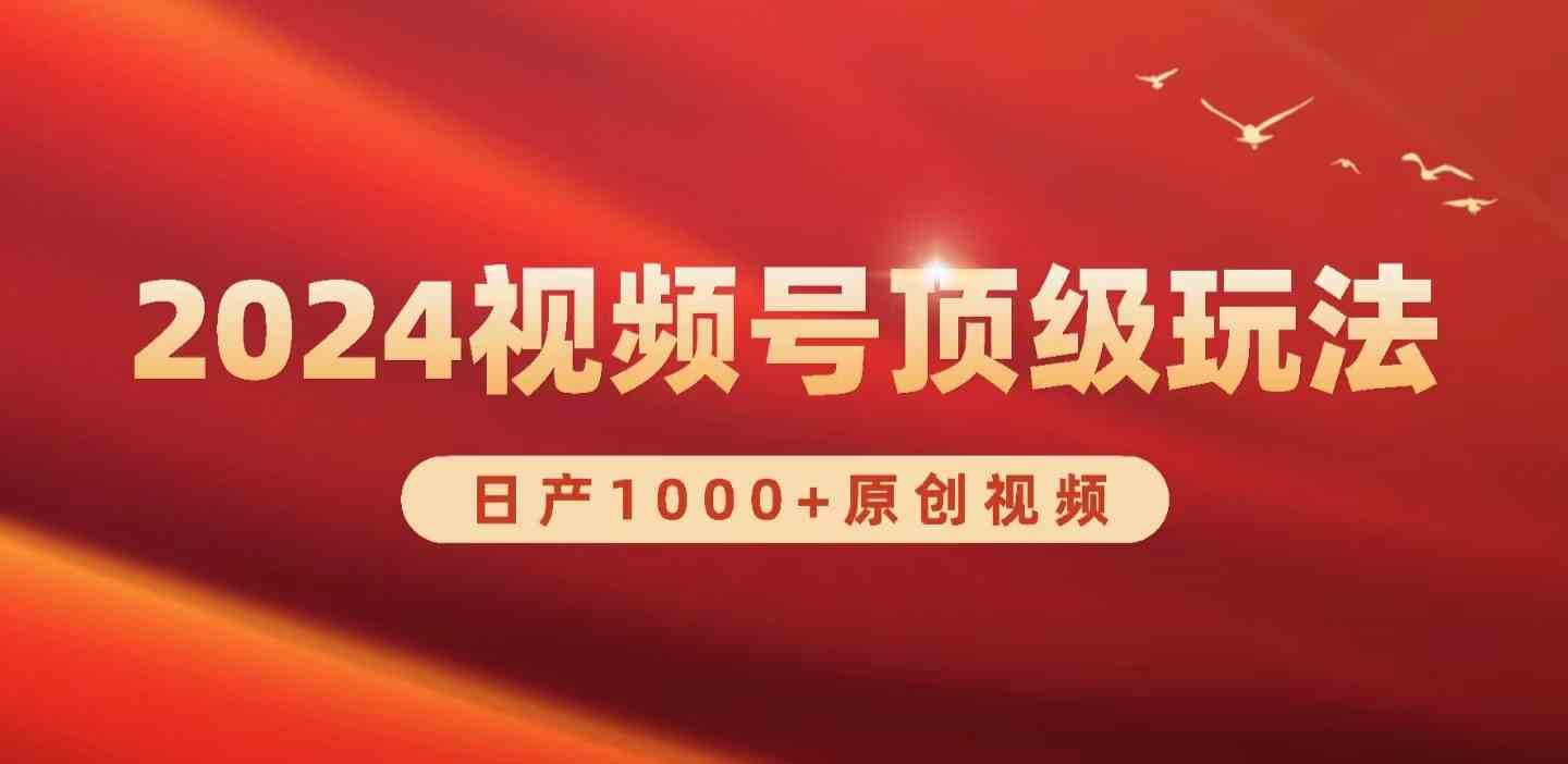 （9905期）2024视频号新赛道，日产1000+原创视频，轻松实现日入3000+ - 首创网