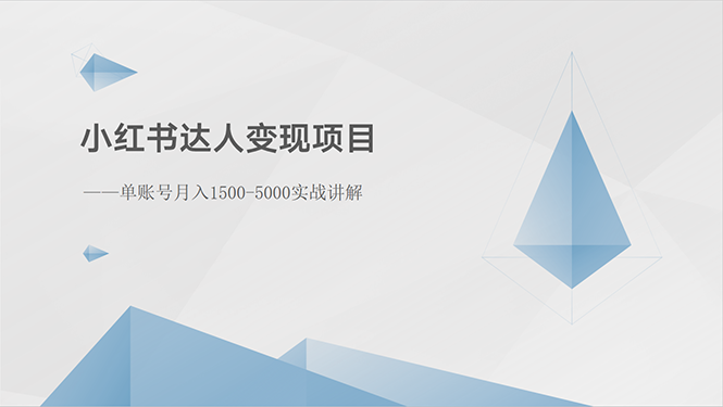 （10720期）小红书达人变现项目：单账号月入1500-3000实战讲解 - 首创网