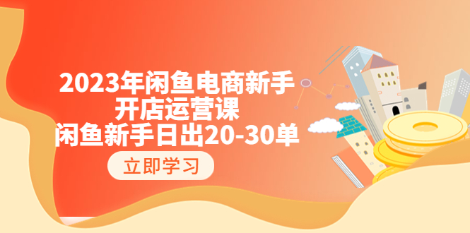 （6470期）2023年闲鱼电商新手开店运营课：闲鱼新手日出20-30单（18节-实战干货） - 首创网