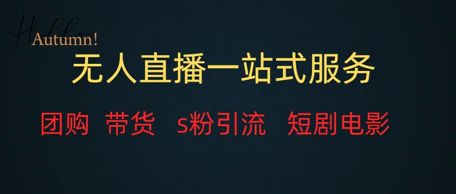 （7654期）无人直播全套服务，变现稳定 - 首创网