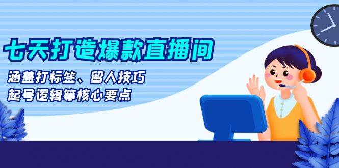 七天打造爆款直播间：涵盖打标签、留人技巧、起号逻辑等核心要点 - 首创网