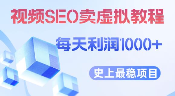 视频SEO出售虚拟产品每天稳定2-5单利润1000+史上最稳定私域变现项目【揭秘】 - 首创网