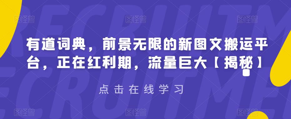 有道词典，前景无限的新图文搬运平台，正在红利期，流量巨大【揭秘】 - 首创网