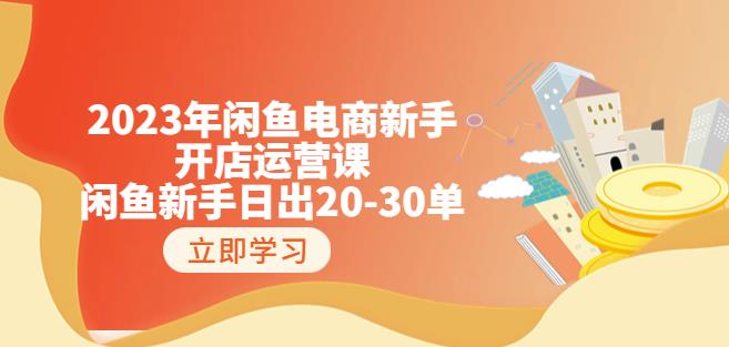 2023年闲鱼电商新手开店运营课：闲鱼新手日出20-30单（18节-实战干货） - 首创网