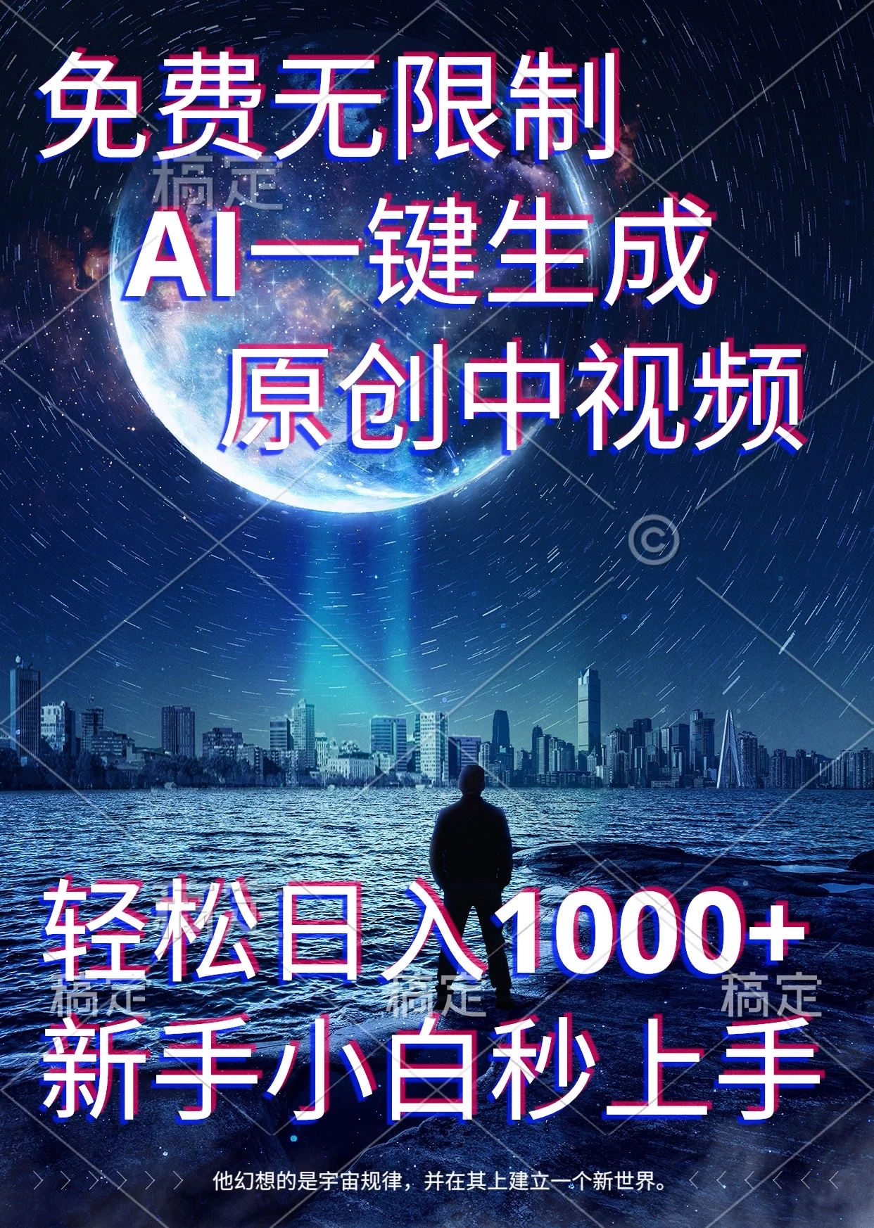 免费无限制，AI一键生成原创中视频，新手小白轻松日入1000+，超简单，可矩阵，可发全平台 - 首创网