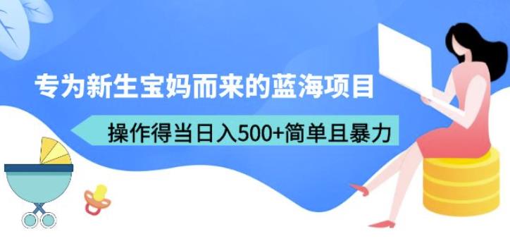 专为新生宝妈而来的蓝海项目，操作得当日入500+简单且暴力（教程+工具）【揭秘】 - 首创网