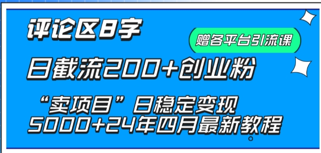 抖音评论区8字日截流200+创业粉 “卖项目”日稳定变现5000+ - 首创网