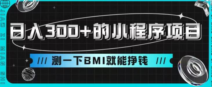 日入300+的小程序项目，测一下BMI就能挣钱【揭秘】 - 首创网