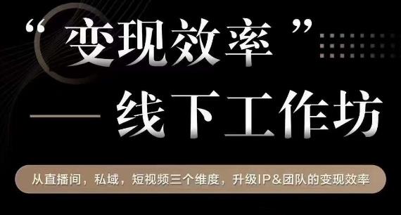 变现效率线下工作坊，从‮播直‬间、私域、‮视短‬频‮个三‬维度，升级IP和团队变现效率 - 首创网