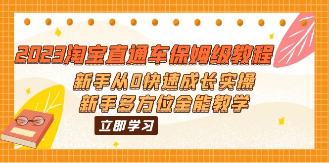 （6286期）2023淘宝直通车保姆级教程：新手从0快速成长实操，新手多方位全能教学 - 首创网