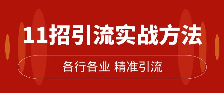 精准引流术：11招引流实战方法，让你私域流量加到爆（11节课完整) - 首创网